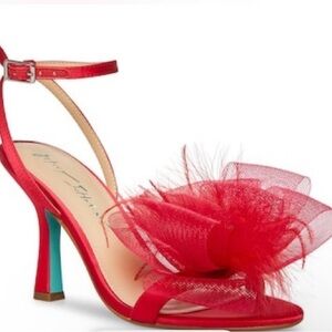 Betsey Johnson ankle wrap heels - never worn.